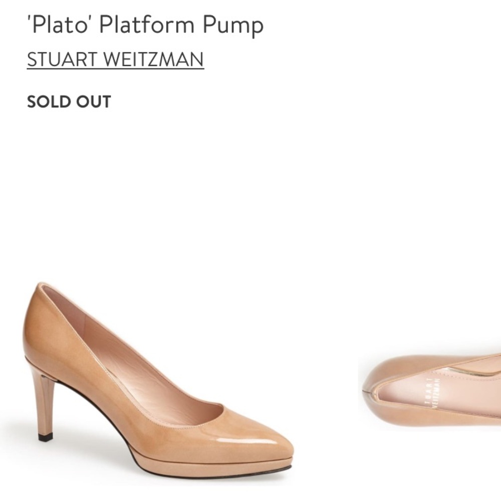 NEW Stuart Weitzman Nude Plato Platform Pumps